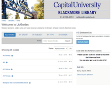 Tablet Screenshot of libguides.capital.edu