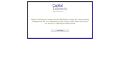 Desktop Screenshot of blackboard.capital.edu