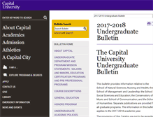 Tablet Screenshot of bulletin.capital.edu